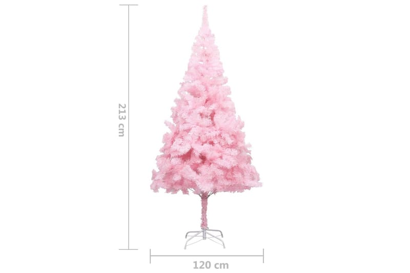 Kunstigt Juletræ Med Fod 213 cm Pvc Pink - Boligtilbehør - Julepynt & højtidsdekorationer - Juelpynt og juledekoration - Plastik juletræ