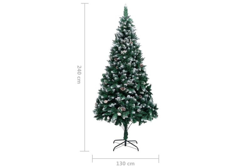 Kunstigt Juletræ Med Grankogler Og Hvid Sne 240 cm - Boligtilbehør - Julepynt & højtidsdekorationer - Juelpynt og juledekoration - Plastik juletræ