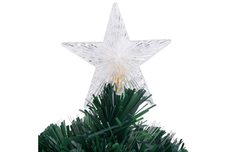 kunstigt juletræ med juletræsfod og LED-lys 64cm fiberoptisk - Grøn - Boligtilbehør - Julepynt & højtidsdekorationer - Juelpynt og juledekoration - Plastik juletræ