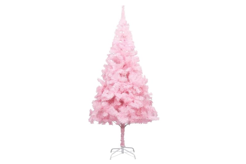 kunstigt juletræ med LED-lys og kuglesæt 240 cm PVC pink - Boligtilbehør - Julepynt & højtidsdekorationer - Juelpynt og juledekoration - Plastik juletræ