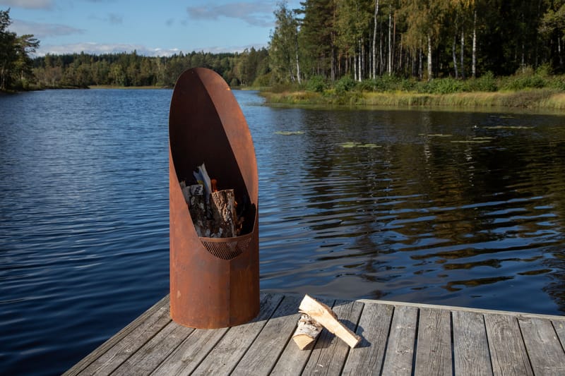 Bastian Ildsted 37 cm - Rød - Boligtilbehør - Pejse - Udendørspejs & ildsted