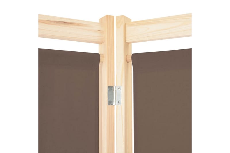 3-Panels Rumdeler 120 X 170 X 4 Cm Stof Brun - Brun - Skærmvæg - Rumdelere