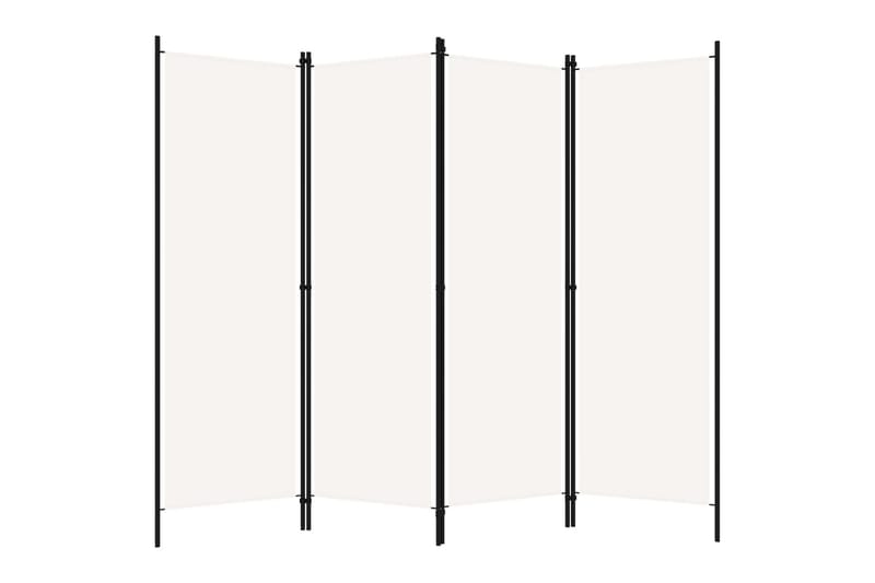 4-Panels Rumdeler 200 x 180 cm Hvid - Boligtilbehør - Rumdelere - Foldeskærm