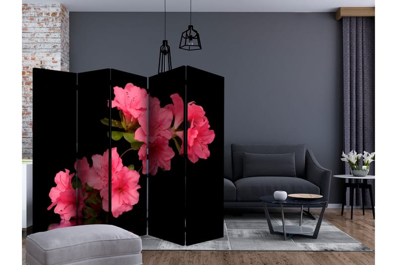 Rumdeler Azalea in Black II 225x172 cm - Artgeist sp. z o. o. - Boligtilbehør - Rumdelere - Foldeskærm