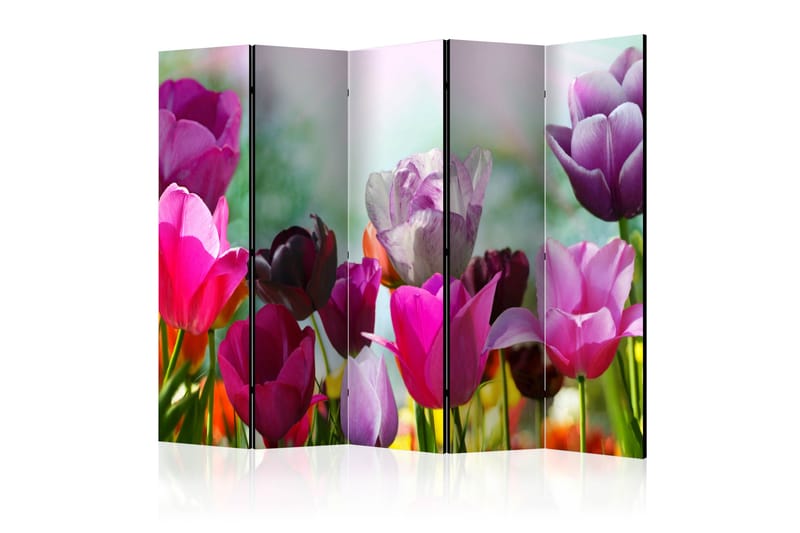 Rumdeler Beautiful Tulips II 225x172 cm - Artgeist sp. z o. o. - Boligtilbehør - Rumdelere - Foldeskærm