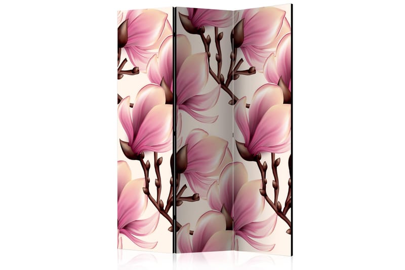 Rumdeler Blooming Magnolias 135x172 cm - Artgeist sp. z o. o. - Boligtilbehør - Rumdelere - Foldeskærm