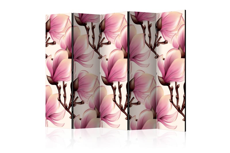 Rumdeler Blooming Magnolias II 225x172 cm - Artgeist sp. z o. o. - Boligtilbehør - Rumdelere - Foldeskærm