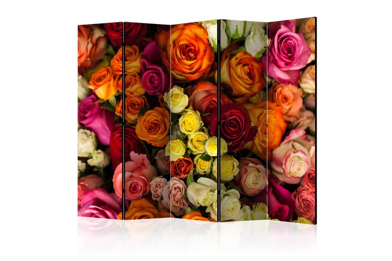 Rumdeler Bouquet of Roses II 225x172 cm - Artgeist sp. z o. o. - Boligtilbehør - Rumdelere - Foldeskærm