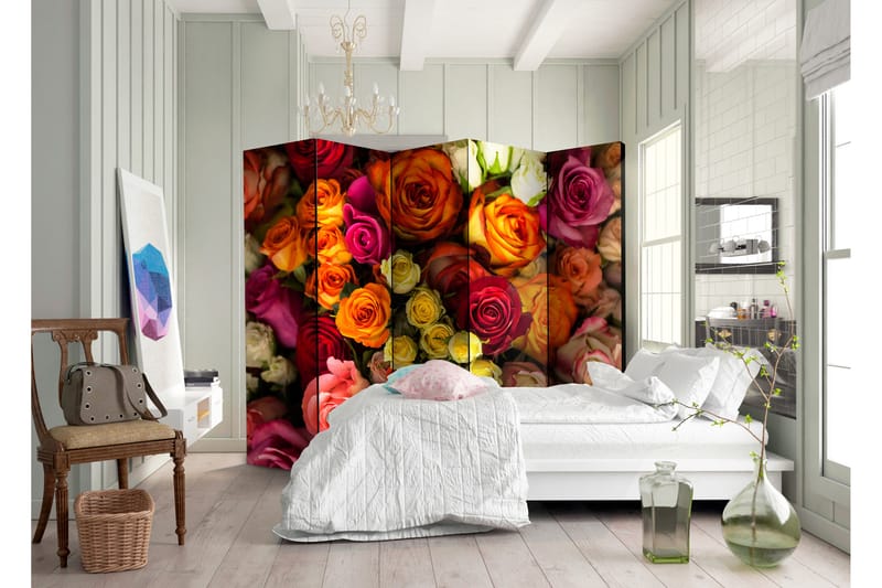 Rumdeler Bouquet of Roses II 225x172 cm - Artgeist sp. z o. o. - Boligtilbehør - Rumdelere - Foldeskærm