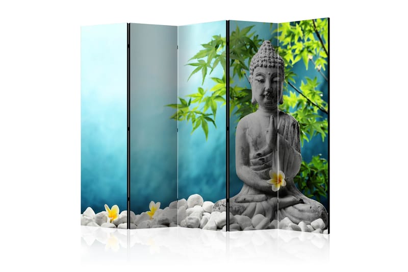 Rumdeler - Buddha: Beauty of Meditation II 225x172 - Artgeist sp. z o. o. - Boligtilbehør - Rumdelere - Foldeskærm