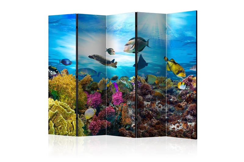 Rumdeler - Coral reef II 225x172 - Artgeist sp. z o. o. - Boligtilbehør - Rumdelere - Foldeskærm