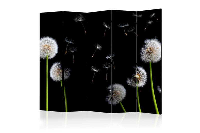 Rumdeler - Dandelions in the wind II 225x172 - Artgeist sp. z o. o. - Boligtilbehør - Rumdelere - Foldeskærm