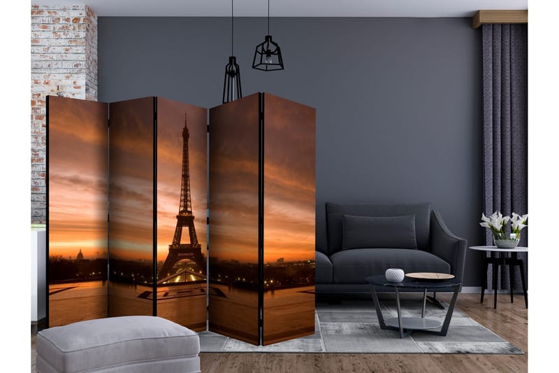 Rumdeler - Eiffel tower at dawn II 225x172 - Artgeist sp. z o. o. - Boligtilbehør - Rumdelere - Foldeskærm