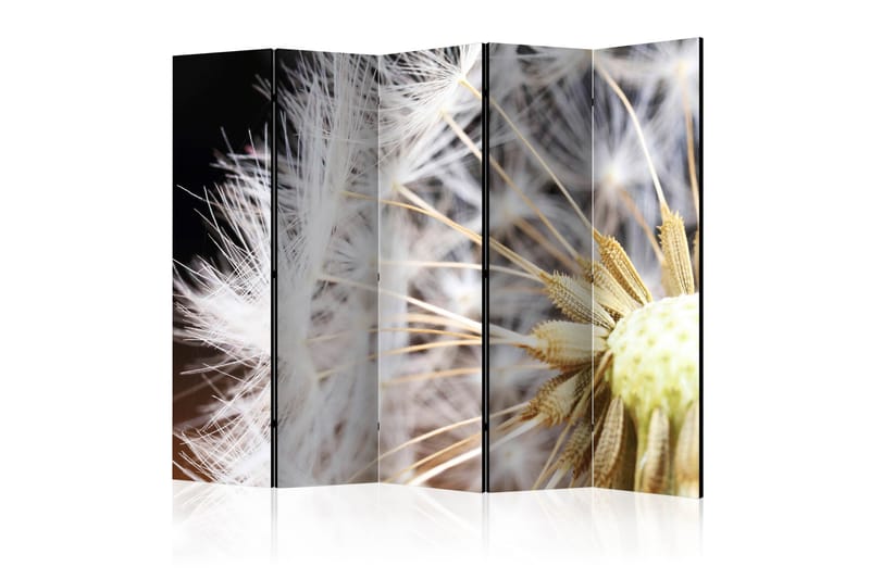 Rumdeler - Fluffy dandelion II 225x172 - Artgeist sp. z o. o. - Boligtilbehør - Rumdelere - Foldeskærm