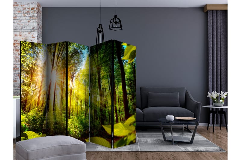 Rumdeler - Forest Hideout II 225x172 - Artgeist sp. z o. o. - Boligtilbehør - Rumdelere - Foldesk�ærm