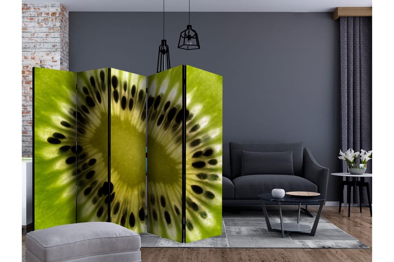 Rumdeler - fruits: kiwi II 225x172 - Artgeist sp. z o. o. - Boligtilbehør - Rumdelere - Foldeskærm