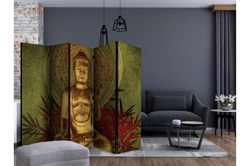 Rumdeler - Golden Buddha II 225x172 - Artgeist sp. z o. o. - Boligtilbehør - Rumdelere - Foldeskærm