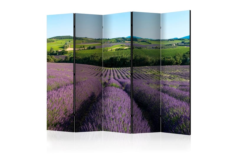 Rumdeler Lavender Fields II 225x172 cm - Artgeist sp. z o. o. - Boligtilbehør - Rumdelere - Foldeskærm