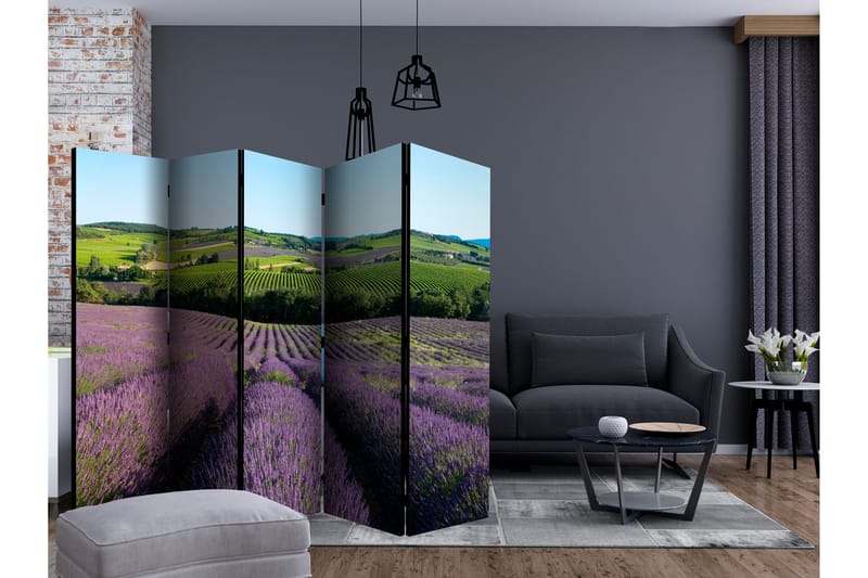 Rumdeler Lavender Fields II 225x172 cm - Artgeist sp. z o. o. - Boligtilbehør - Rumdelere - Foldeskærm