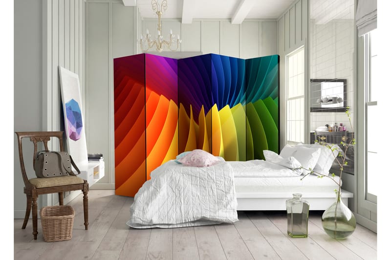 Rumdeler Rainbow Wave 225x172 - Artgeist sp. z o. o. - Boligtilbehør - Rumdelere - Foldeskærm