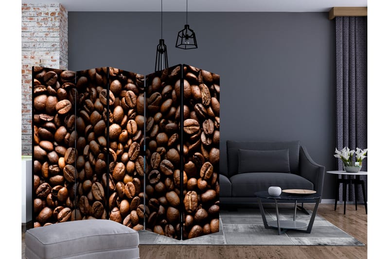 Rumdeler Roasted Coffee Beans II 225x172 cm - Artgeist sp. z o. o. - Boligtilbehør - Rumdelere - Foldeskærm