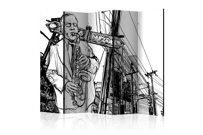 Rumdeler - Saxophone recital on Broadway II 225x172 - Artgeist sp. z o. o. - Boligtilbehør - Rumdelere - Foldeskærm