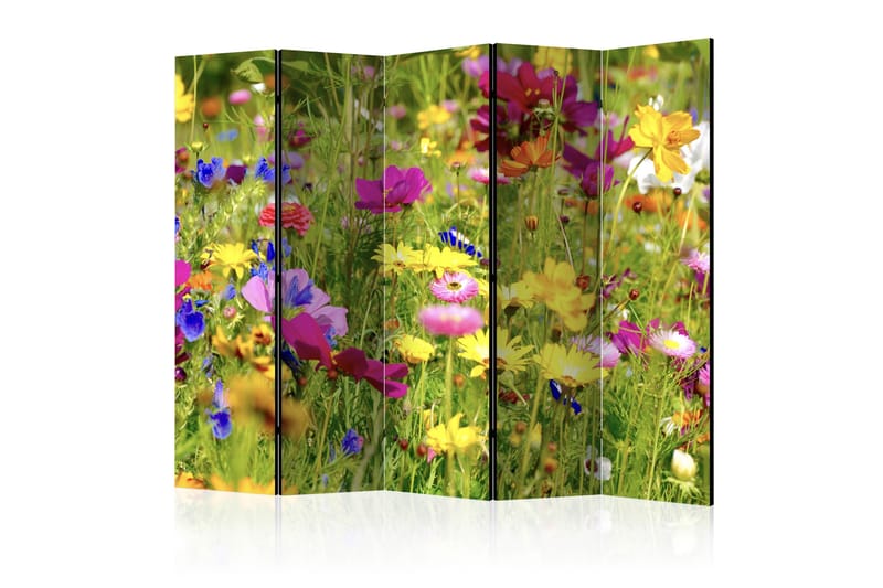 Rumdeler Summer Flowers II 225x172 cm - Artgeist sp. z o. o. - Boligtilbehør - Rumdelere - Foldeskærm