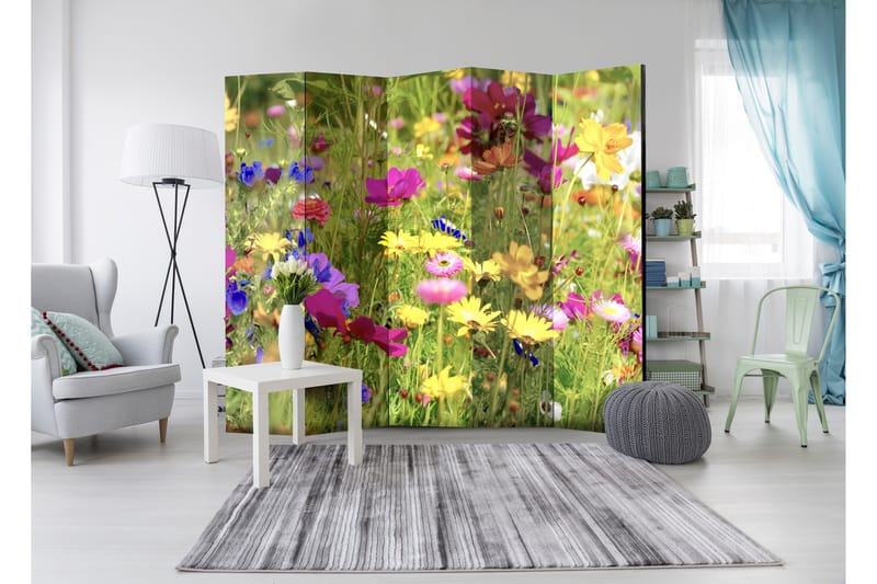 Rumdeler Summer Flowers II 225x172 cm - Artgeist sp. z o. o. - Boligtilbehør - Rumdelere - Foldeskærm