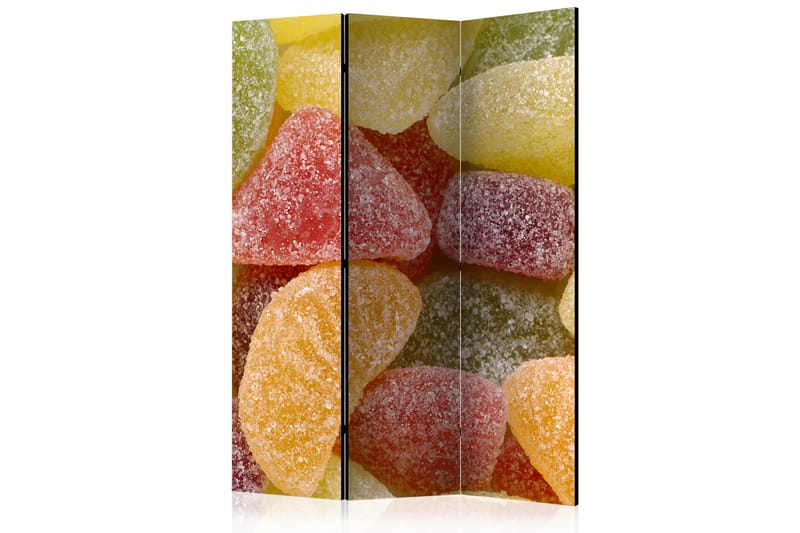 Rumdeler Tasty Fruit Jellies 135x172 cm - Artgeist sp. z o. o. - Boligtilbehør - Rumdelere - Foldeskærm