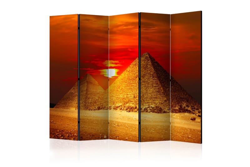 Rumdeler - The Giza Necropolis - sunset II 225x172 - Artgeist sp. z o. o. - Boligtilbehør - Rumdelere - Foldeskærm