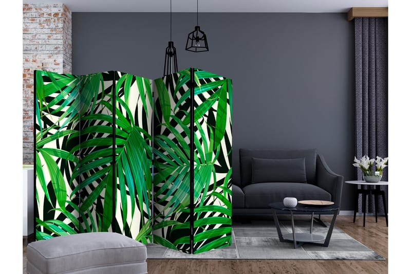 Rumdeler Tropical Leaves II 225x172 cm - Artgeist sp. z o. o. - Boligtilbehør - Rumdelere - Foldeskærm