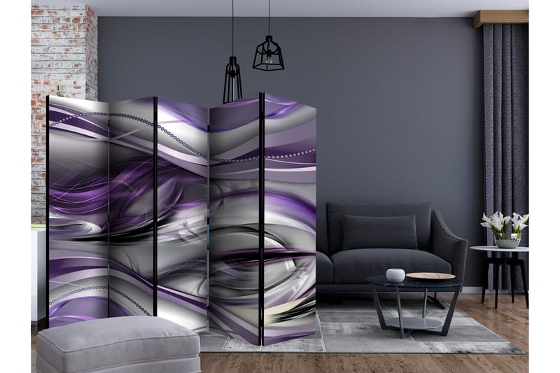 Rumdeler Tunnels Violet II 225x172 cm - Artgeist sp. z o. o. - Boligtilbehør - Rumdelere - Foldeskærm