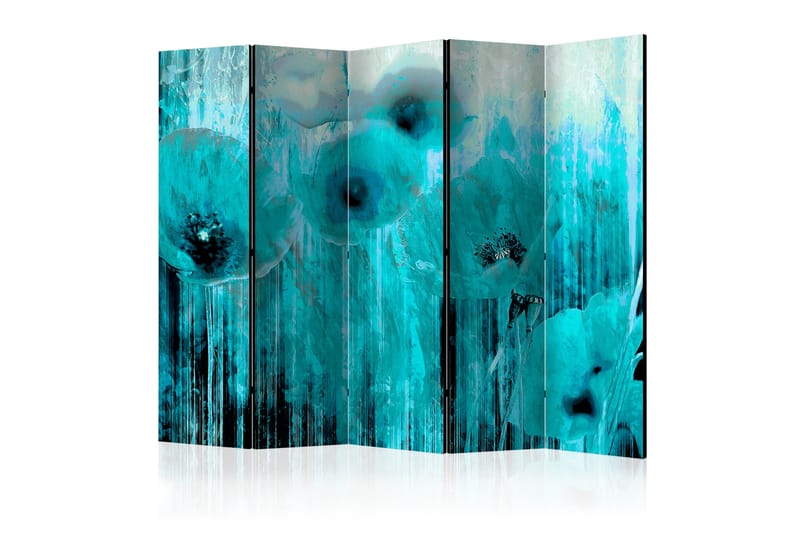 Rumdeler Turquoise Madness II 225x172 cm - Artgeist sp. z o. o. - Boligtilbehør - Rumdelere - Foldeskærm