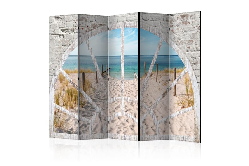 Rumdeler - Window View - Beach II 225x172 - Artgeist sp. z o. o. - Boligtilbehør - Rumdelere - Foldeskærm