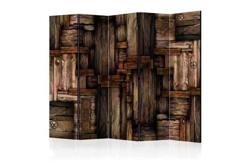 Rumdeler Wooden Puzzle II 225x172 cm - Artgeist sp. z o. o. - Boligtilbehør - Rumdelere - Foldeskærm