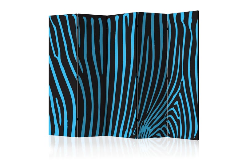 Rumdeler Zebra Pattern Turquoise II 225x172 cm - Artgeist sp. z o. o. - Boligtilbehør - Rumdelere - Foldeskærm