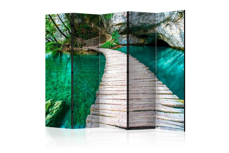 Rumdeler Plitvice Lakes National Park, Croatia I 225x172 cm - Artgeist sp. z o. o. - Boligtilbehør - Rumdelere - Foldeskærm