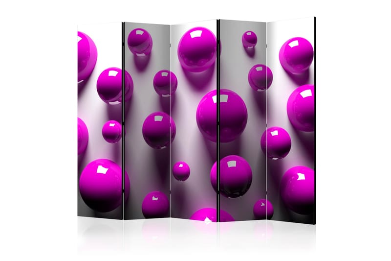 Rumdeler - Purple Balls II 225x172 - Artgeist sp. z o. o. - Boligtilbehør - Rumdelere - Foldeskærm