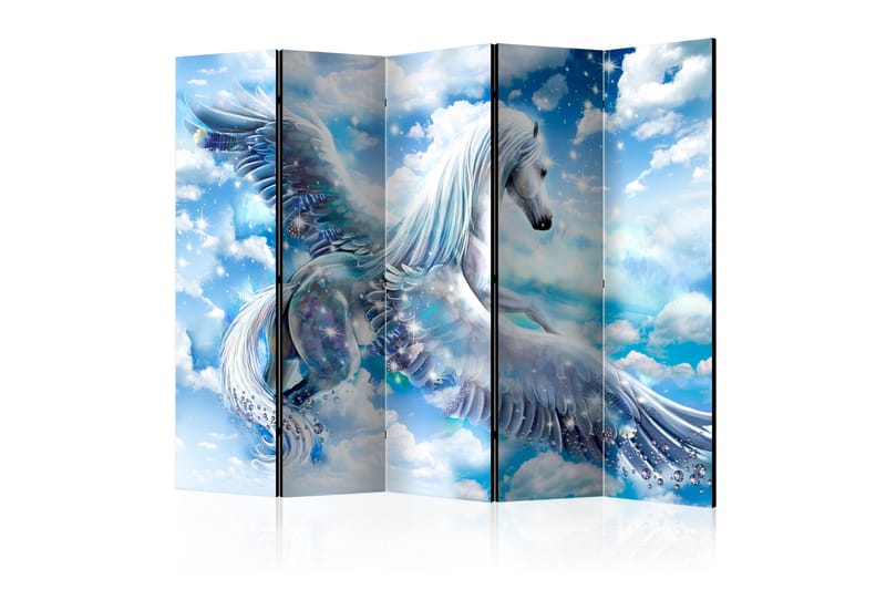 Rumdeler - Pegasus (Blue) II 225x172 - Artgeist sp. z o. o. - Boligtilbehør - Rumdelere - Foldeskærm