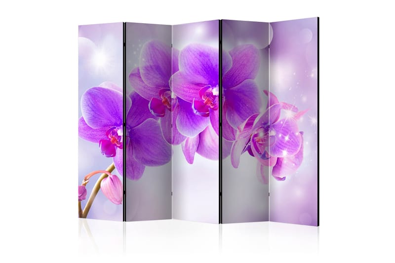 Rumdeler - Purple Orchids II 225x172 - Artgeist sp. z o. o. - Boligtilbehør - Rumdelere - Foldeskærm