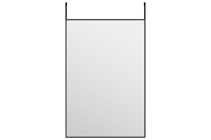 beBasic dørspejl 40x60 cm glas og aluminium sort - Sort - Boligtilbehør - Spejle - Vægspejl