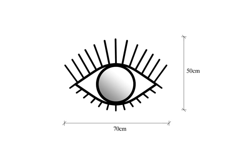 Costeci Spejl Øje - Sort - Boligtilbehør - Spejle - Vægspejl