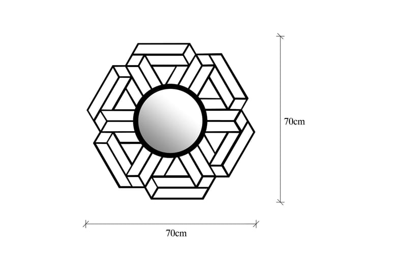 Diagonal Spejl - Sort - Boligtilbehør - Spejle - Vægspejl