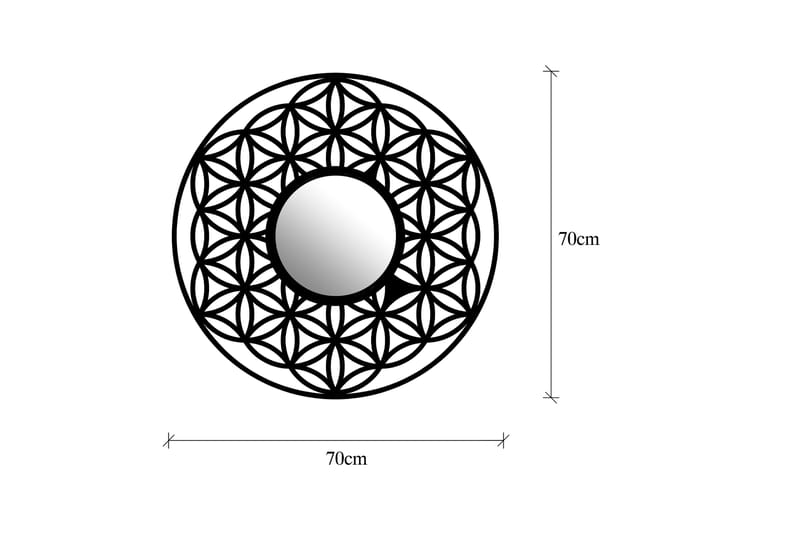 Life Spejl - Sort - Boligtilbehør - Spejle - Vægspejl