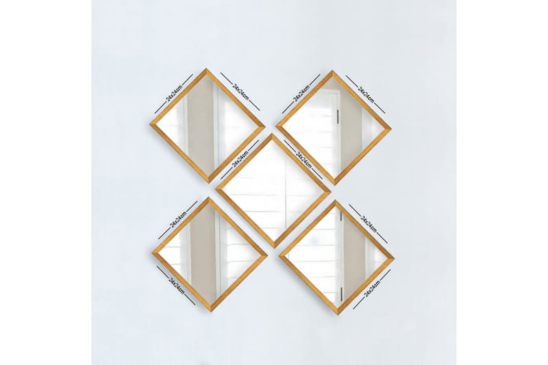 Sarata Spejl 3 Dele - Spejl med belysning - Vægspejl - Helkropsspejl - Spejl med hylde - Entréspejl