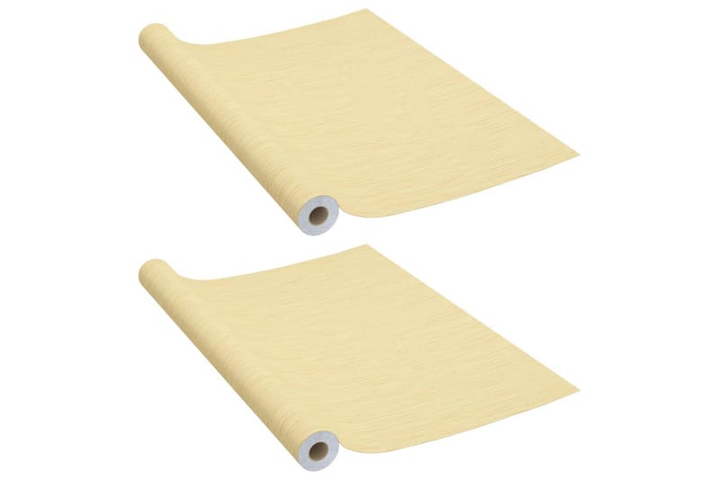 Selvklæbende møbelfolie 2 stk. 500x90 cm pvc japansk egetræ - Beige - Boligtilbehør - Vægdekoration - Klæbefolie - Selvklæbende folie