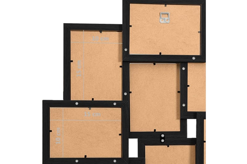 billedramme til 10x(10x15 cm) billeder MDF sort - Sort - Boligtilbehør - Vægdekoration - Rammer - Fotoramme