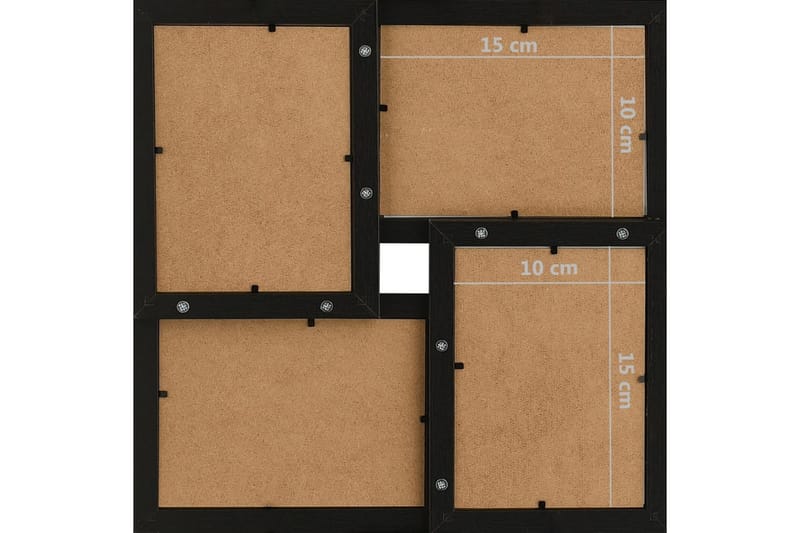 billedramme til 24x(10x15 cm) billeder MDF sort - Sort - Boligtilbehør - Vægdekoration - Rammer - Fotoramme