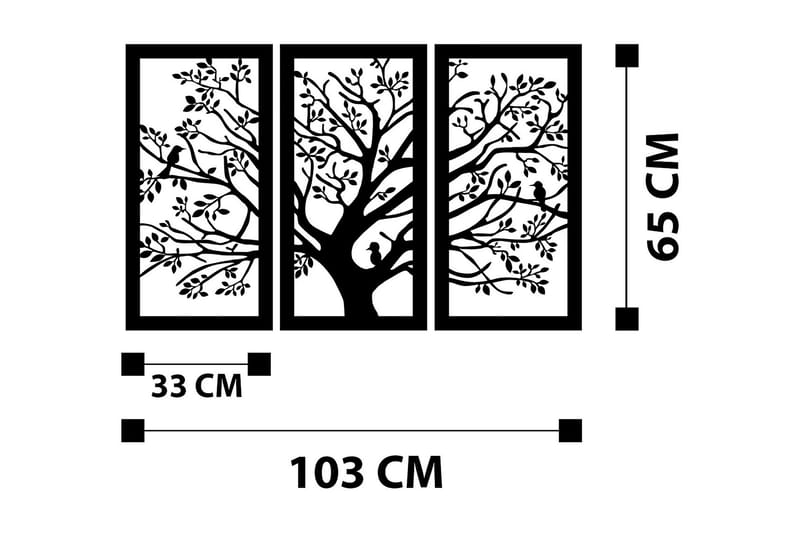 Arbol Vægdekor - Sort - Boligtilbehør - Vægdekoration - Skilt - Emaljeskilte