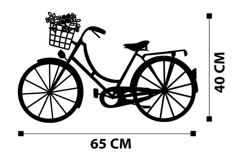 Bike Vægdekor - Sort - Boligtilbehør - Vægdekoration - Skilt - Emaljeskilte